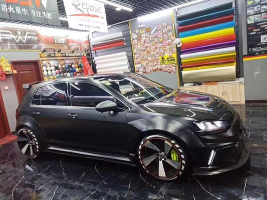 Volkswagen Golf R GTI Base MK7 MK7.5 2015-2021 (designed to be installed together with CMST widebody wide skirts) with Aftermarket Parts - Widebody Style Wheel Arches Carbon Fiber / FRP from CMST Tuning