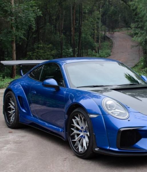 Porsche 991 991.1 911 Carerra Base/S/T 2012 2013 2014 2015 2016 & 991 991.2 911 Carerra Base/S/T 2017 2018 2019 with Aftermarket Parts - Classic Style Widebody Wheel Arches Carbon Fiber / FRP from CMST Tuning