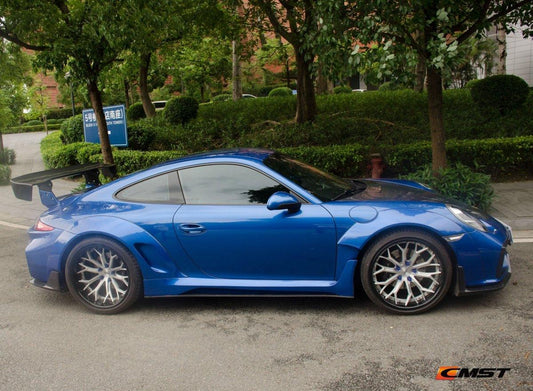 Porsche 991 991.1 911 Carerra Base/S/T 2012 2013 2014 2015 2016 & 991 991.2 911 Carerra Base/S/T 2017 2018 2019 with Aftermarket Parts - Classic Style Widebody Wheel Arches Carbon Fiber / FRP from CMST Tuning