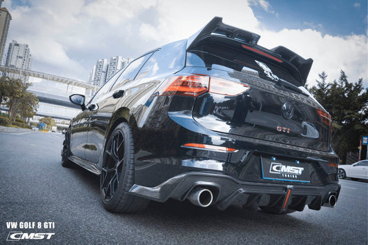 Volkswagen Golf GTI MK8 2022-ON with Aftermarket Parts - Pre-preg Carbon Fiber/FRP Rear Diffuser from CMST Tuning