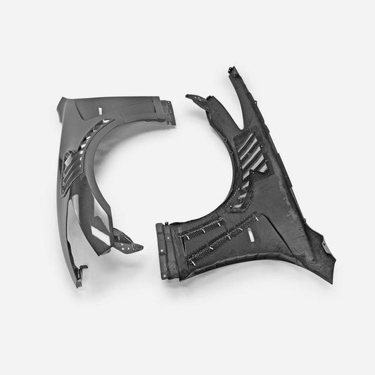 EPR Carbon Fiber EPA ATTK type front vented fender (with upper vent) for Infiniti G37 Coupe - Performance SpeedShop