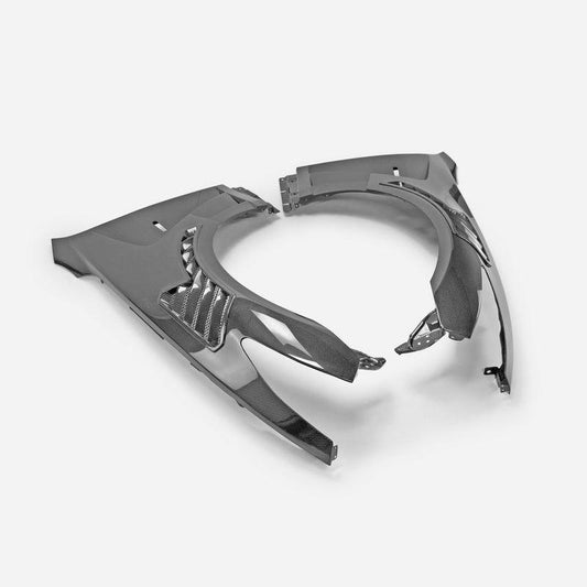 EPR Carbon Fiber EPA ATTK type front vented fender (with upper vent) for Infiniti G37 Coupe - Performance SpeedShop