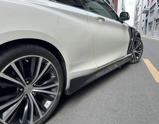 EPR Carbon Fiber EPA V1 Type side skirt for Infiniti Q60 CV37 17 onwards - Performance SpeedShop