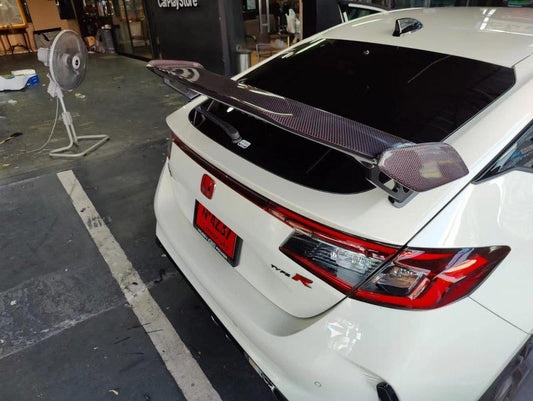 Honda Civic Type-R FL5 2023 2024 with Aftermarket Parts - Modulo Style Rear Spoiler Carbon Fiber from EPR USA