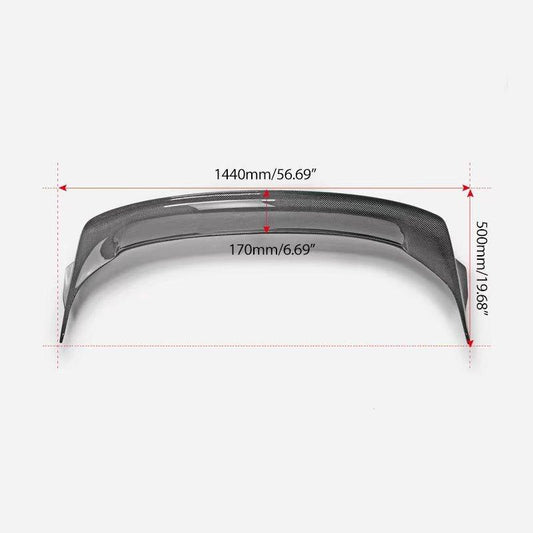 Honda Civic Type-R FL5 2023 2024 with Aftermarket Parts - V Type Style Rear Spoiler Carbon Fiber / FRP from EPR USA