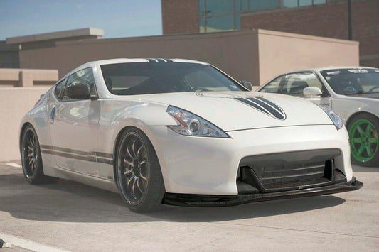 Nissan 370Z Sport Touring Base Fairlady Z Z34 Pre-Facelift 2009 2010 2011 with Aftermarket Parts - TPS Style Front Lip Carbon Fiber / FRP from EPR USA