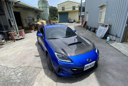 Subaru BRZ ZD8 2022 2023 2024 & Toyota GR86 ZN8 2022 2023 2024 with Aftermarket Parts - EPA1 Style Hood Carbon Fiber / FRP from EPR USA