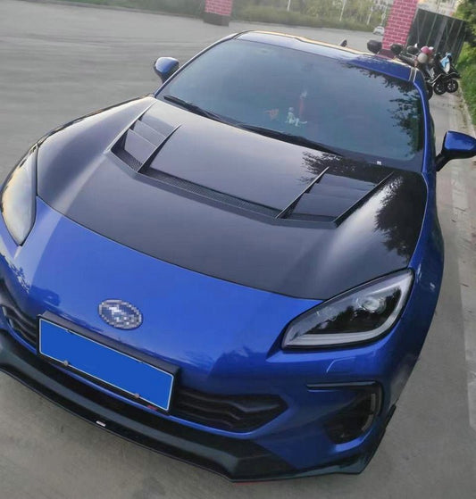 Subaru BRZ ZD8 2022 2023 2024 & Toyota GR86 ZN8 2022 2023 2024 with Aftermarket Parts - VRS Style Hood Carbon Fiber / FRP from EPR USA