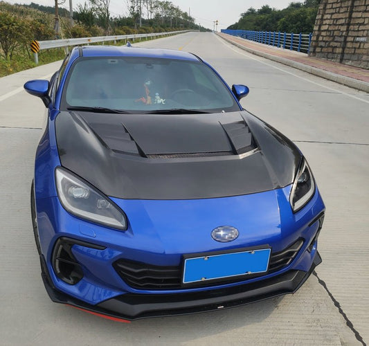 Subaru BRZ ZD8 2022 2023 2024 & Toyota GR86 ZN8 2022 2023 2024 with Aftermarket Parts - VRS Style Hood Carbon Fiber / FRP from EPR USA