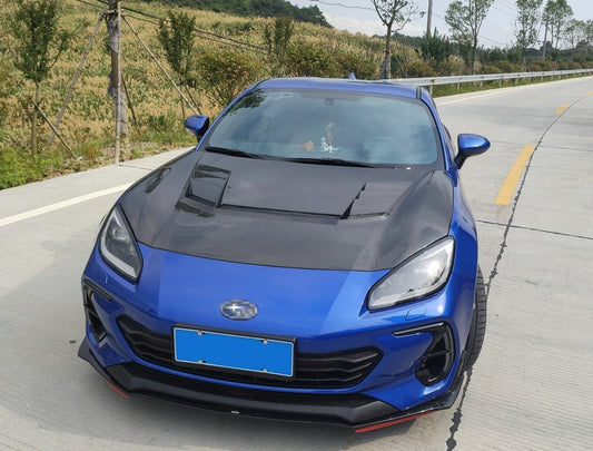 Subaru BRZ ZD8 2022 2023 2024 & Toyota GR86 ZN8 2022 2023 2024 with Aftermarket Parts - VRS Style Hood Carbon Fiber / FRP from EPR USA
