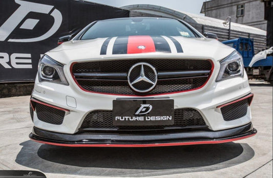 Future Design Carbon 2014-2016 C117 CLA-250 CLA-45 Carbon Fiber Front Bumper Canards Ver.2 - Performance SpeedShop