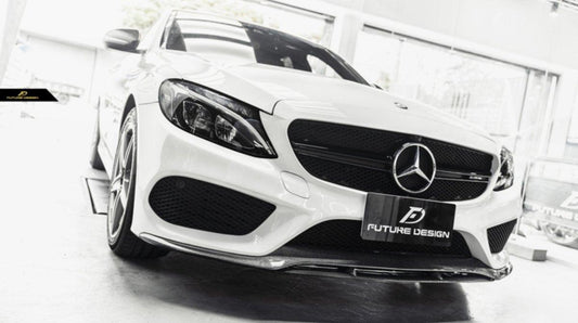 Future Design Carbon ABS Front Grill AMG Style for Mercedes Benz C-Class W205 2015-ON - Performance SpeedShop