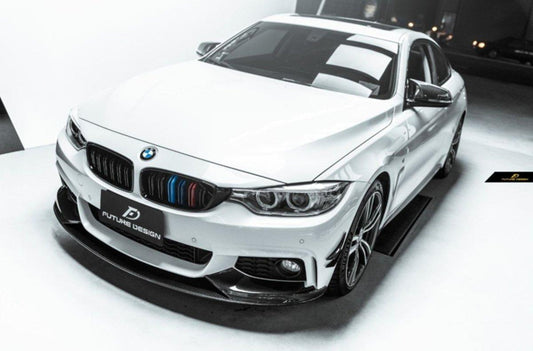 Future Design Carbon Carbon Fiber Front Bumper Canards for BMW 4 Series F32 F33 F36 - Performance SpeedShop