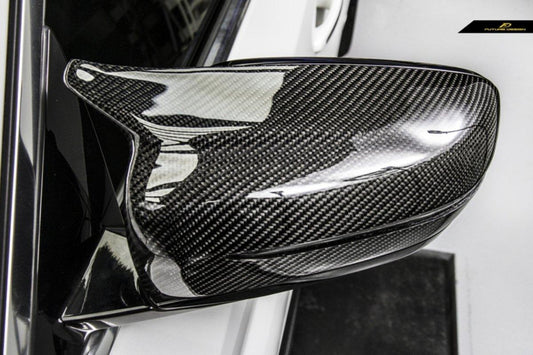 Future Design Carbon Carbon Fiber Mirror Covers Replacement M Style For BMW 5 Series G30 530i 540i 2017-ON - Performance SpeedShop