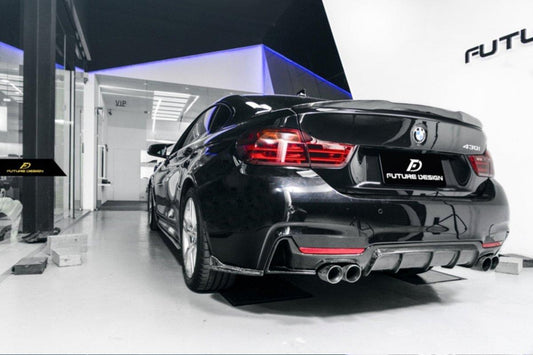 Future Design Carbon Carbon Fiber Rear Canards Ver.1 for BMW 4 Series F32 F33 F36 - Performance SpeedShop