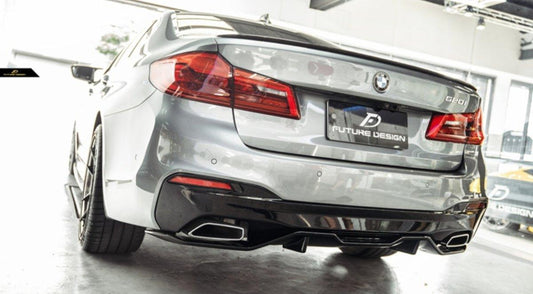 Future Design Carbon Carbon Fiber Rear Diffuser M Performance Style For BMW 5 Series G30 530i 540i 2017-ON - Performance SpeedShop