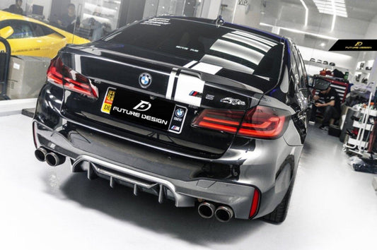 Future Design Carbon Carbon Fiber Rear Diffuser M5 Performance Style For BMW 5 Series G30 530i 540i 2017-ON - Performance SpeedShop