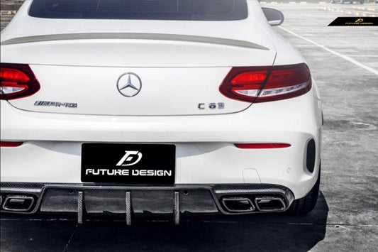 Future Design Carbon FD GT Carbon Fiber Rear Diffuser W205 AMG Package/AMG C63 C Coupe 2015-ON - Performance SpeedShop