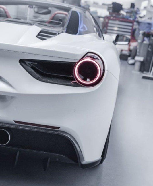 Future Design Carbon Ferrari 488 Carbon Fiber Tail Light Vents - Performance SpeedShop
