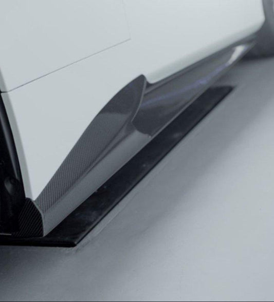 Future Design Carbon Ferrari 488 GTB Carbon Fiber Side Skirts - Performance SpeedShop