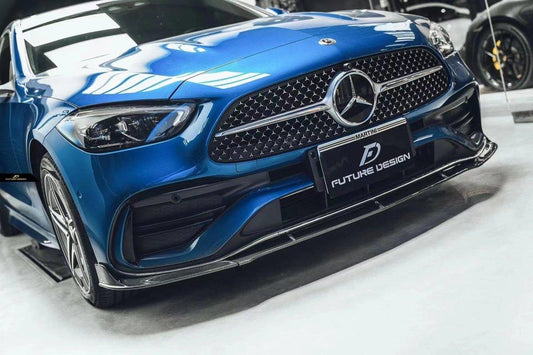 Future Design Carbon Fiber FD FRONT LIP (3 Pcs) for W206 C300 with AMG Package Sedan 2021-ON - Performance SpeedShop