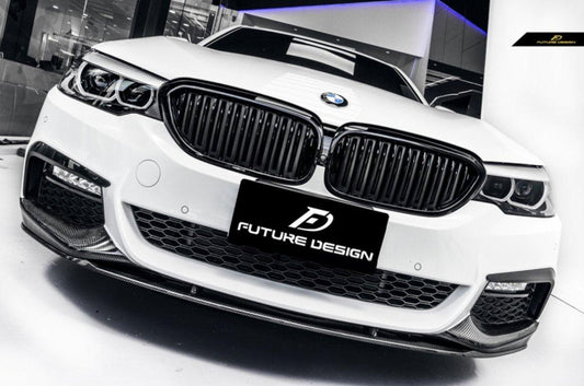 Future Design Carbon Fiber Front Lip M Performance Style For BMW 5 Series G30 530i 540i 2017-2020 Pre-facelift - Performance SpeedShop