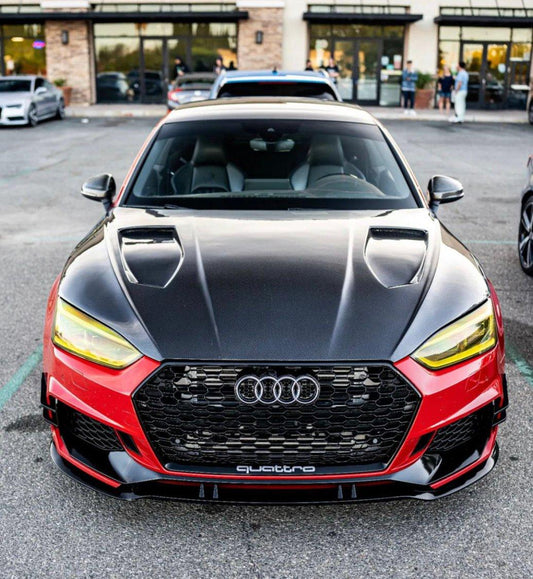 Audi RS5 S5 A5 B9 B9.5 2017-ON with Aftermarket Parts - V1 Hood Bonnet Carbon Fiber / FRP from Future Design Carbon