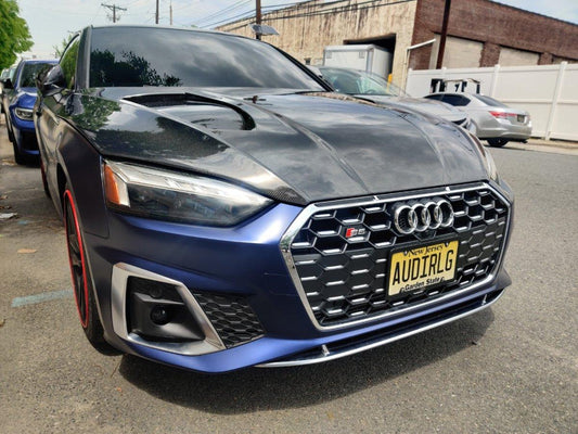 Audi RS5 S5 A5 B9 B9.5 2017-ON with Aftermarket Parts - V1 Hood Bonnet Carbon Fiber / FRP from Future Design Carbon