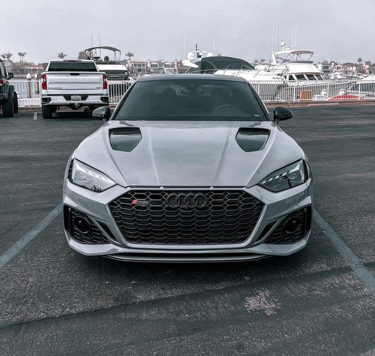Audi RS5 S5 A5 B9 B9.5 2017-ON with Aftermarket Parts - V1 Hood Bonnet Carbon Fiber / FRP from Future Design Carbon