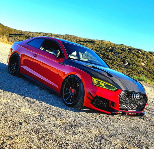 Audi RS5 S5 A5 B9 B9.5 2017-ON with Aftermarket Parts - V1 Hood Bonnet Carbon Fiber / FRP from Future Design Carbon
