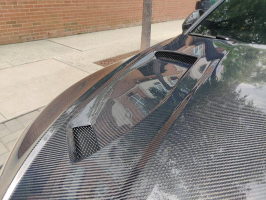 Audi RS5 S5 A5 B9 B9.5 2017-ON with Aftermarket Parts - V1 Hood Bonnet Carbon Fiber / FRP from Future Design Carbon