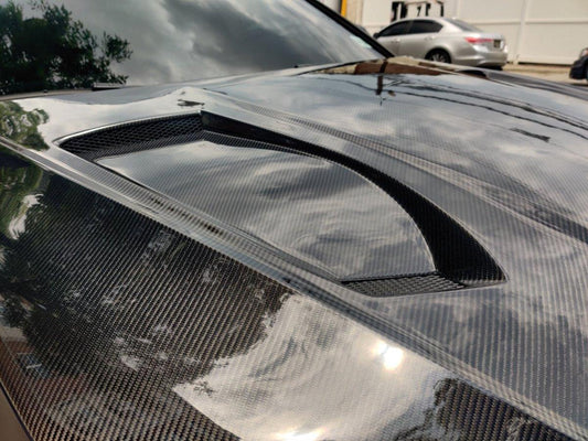 Audi RS5 S5 A5 B9 B9.5 2017-ON with Aftermarket Parts - V1 Hood Bonnet Carbon Fiber / FRP from Future Design Carbon