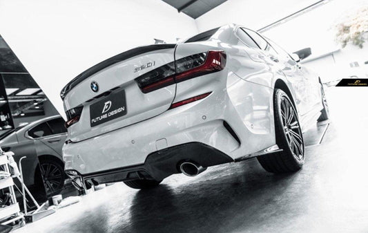 Future Design Carbon Fiber Rear Bumper Side Valences for BMW G20 G28 330I M340i - Performance SpeedShop