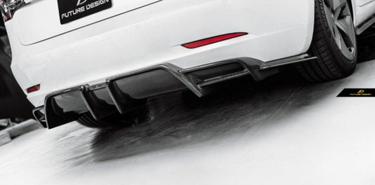 Future Design Carbon Fiber REAR DIFFUSER for Tesla Model 3 - Performance SpeedShop