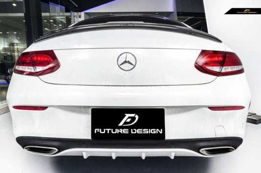 Future Design Carbon Fiber Rear Spoiler ED1 Style for Mercedes Benz 2015-ON W205 C300 C43 C63 AMG Coupe 2 Door - Performance SpeedShop