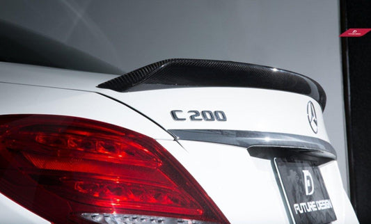 Future Design Carbon Fiber Rear Spoiler MO Style for Benz W205 2015-2020 C300 C43 C63 AMG Sedan 4 Door - Performance SpeedShop