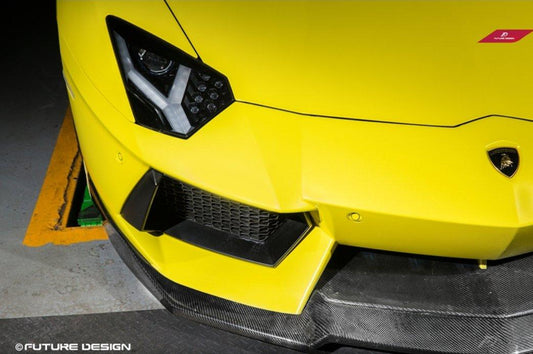 Future Design Carbon Lamborghini Aventador LP700 Carbon Fiber Front Lip Ver.2 - Performance SpeedShop