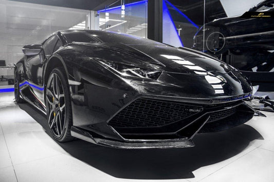 Future Design Carbon Lamborghini Huracan LP610 Carbon Fiber Front Lip Ver.3 ( 2 Pcs ) - Performance SpeedShop