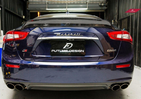 Future Design Carbon Maserati Ghibli 2014-2017 Carbon Fiber Rear Spoiler Ver.1 - Performance SpeedShop