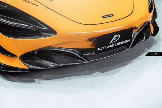 McLaren 720S 2018 2019 2020 2021 2022 2023 with Aftermarket Parts - Front Lip Replacement Carbon Fiber / FRP from Future Design