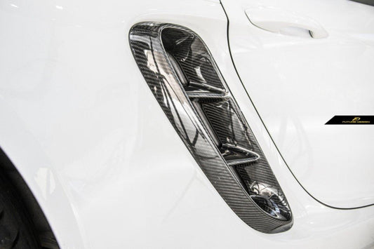 Future Design Carbon Porsche 718 Cayman / Boxster Carbon Fiber Side Vents Cover - Performance SpeedShop