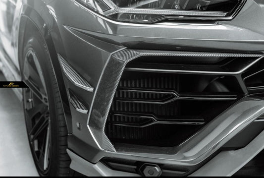 Future Design FD Carbon Fiber FRONT BUMPER CANARDS 6 PCS FOR Lamborghini Urus - Performance SpeedShop
