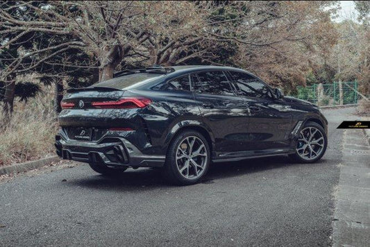 BMW X6 M60I M50I xDrive40i G06 (Fits Pre-LCI& LCI) 2020 2021 2022 2023 2024 with Aftermarket Parts - Front Fender Trim Overlay Carbon Fiber / FRP from Future Design