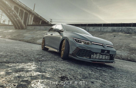 Future Design FD Carbon Fiber FRONT LIP SPLITTER for Volkswagen Golf GTI MK8 - Performance SpeedShop