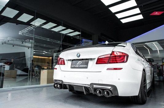 Future Design FD Carbon Fiber Rear Diffuser for BMW M5 & 5 series F10 F11 F18 520 528 535 with M-Package - Performance SpeedShop