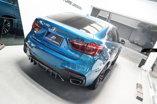 Future Design FD Carbon Fiber REAR DIFFUSER for BMW X6 F16 2015-2019 - Performance SpeedShop