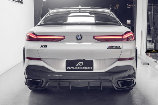 Future Design FD Carbon Fiber REAR DIFFUSER for BMW X6 G06 2020-ON - Performance SpeedShop