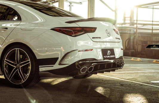 Future Design FD Carbon Fiber Rear Lower Diffuser For CLA C118 CLA45 2020-ON - Performance SpeedShop