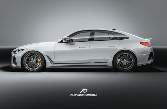 Future Design FD Carbon Fiber SIDE SKIRTS for BMW 4 Series G26 Gran coupe 430i M440i 2022-ON - Performance SpeedShop