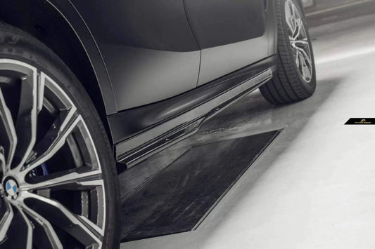 BMW X6 M60I M50I xDrive40i G06 (Fits Pre-LCI& LCI) 2020 2021 2022 2023 2024 & X6M X6MC F96 (Fits Pre-LCI& LCI) 2020 2021 2022 2023 2024 with Aftermarket Parts - Side Skirts Carbon Fiber / FRP from Future Design